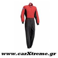 Φόρμα Pit Stop Μαύρο-Κόκκινο Sparco