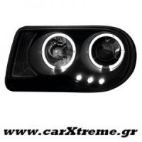 Φανάρι Εμπρός Μαύρο Chrysler 300C 04-08