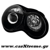 Φανάρι Εμπρός Μαύρο HID Mercedes Benz W203 C Class 00-03