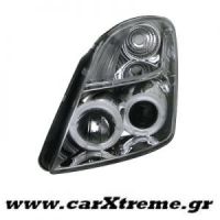 Φανάρι Εμπρός Angel Eyes Chrome Suzuki Swift 05-10