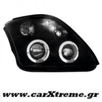 Φανάρι Εμπρός Angel Eyes Μαύρο Suzuki Swift 05-10