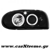 Φανάρι Εμπρός Μαύρο-Chrome VW Golf III 92-98
