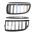 Καρδιές Μάσκας Για  Bmw 3 E90 /E91 05-08 M4 Look Με Διπλή Γρίλια Tri-color / Μαύρο Γυαλιστερό 4 Τεμάχια