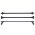 Μπάρες Οροφής Σιδερένιες CRUZ 921-101 Optima OS-115cm Μαύρες 2 Τεμάχια
