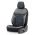 Καλύμματα Αυτοκινήτου Otom Reflective Design Universal Jacquard / Rachel / Δερματίνη Σετ Εμπρός / Πίσω 11 Τεμαχίων Μαύρο Με Μπλε Ραφή RFL-2604
