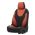Καλύμματα Αυτοκινήτου Otom Ruby Design Universal Βαμβακερό Ύφασμα Rachel Σετ Εμπρός / Πίσω 11 Τεμαχίων "Terracota" Μαύρο / Κεραμιδί RBY-1204