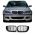 Καρδιές Μάσκας Για Bmw 3 E46 02-05 Sedan/Touring M4 Look Με Διπλή Γρίλια Tri-Color Μαύρο Γυαλιστερό 2 Τεμάχια