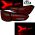 Πισινά Φανάρια Set Για Ford Focus 18-21 Hatchback 3D/5D Led  Κόκκινο/Smoke