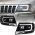 Μπροστινά Φανάρια Set Για Jeep Grand Cherokee 99-05 WJ DRL Tube Lights Μαύρα HB4/H1 Manual Sonar
