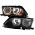 Μπροστινά Φανάρια Set Για Bmw 3 E46 Sedan/Caravan 01-05 Angel Eyes Μαύρα H7/H7 Με Μοτέρ Depo