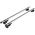 Μπάρες Οροφής Αλουμινίου Universal Rackit RK004 120cm Railing System Σετ Με Πόδια Και Κλειδαριά Ασημί 2 Τεμάχια
