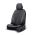 Καλύμματα Αυτοκινήτου Otom "Advanced Leather" Universal Δερματίνη / Λινό Ύφασμα Σετ Εμπρός / Πίσω 11 Τεμαχίων Μαύρο / Smoke ΑDV-103