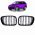 Καρδιές Μάσκας Για Bmw X5 E53 99-03 M4 Look Με Διπλή Γρίλια Μαύρο Γυαλιστερό 2 Τεμάχια