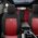 Καλύμματα Αυτοκινήτου Otom Flex Design Universal Βαμβακερό Ύφασμα Rachel Σετ Εμπρός / Πίσω 10 Τεμαχίων Μαύρο / Μπορντό FLX-105