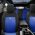 Καλύμματα Αυτοκινήτου Otom Flex Design Universal Βαμβακερό Ύφασμα Rachel Σετ Εμπρός / Πίσω 10 Τεμαχίων Μαύρο / Μπλε FLX-107