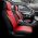Καλύμματα Αυτοκινήτου Otom Pro Design Universal Βαμβακερό Ύφασμα Rachel / Δερματίνη Σετ Εμπρός / Πίσω 11 Τεμαχίων Μαύρο / Κόκκινο PRO-103