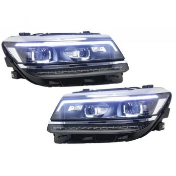 Μπροστινά Φανάρια Set Για Vw Tiguan II mk2 16+ DRL Led Matrix & Led Signal Dynamic R-Line Look H7/H7 Με Μοτέρ Carner