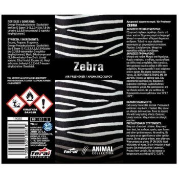 Αρωματικό Aυτοκινήτου Spray Feral Animal Collection Zebra 70ml