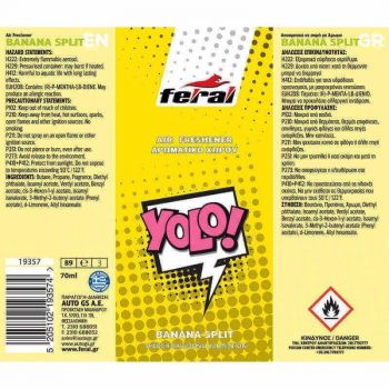 Αρωματικό Αυτοκινήτου Spray Feral Speech Collection YOLO 70ml