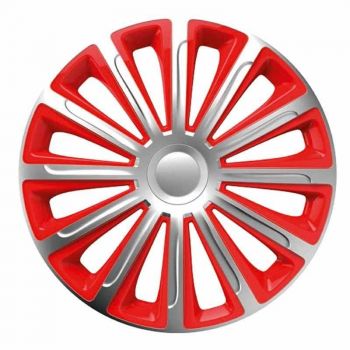 Τάσια Τροχών Αυτοκινήτου 14" Trend 101379 Ασημί & Κόκκινο CBX 4 Τεμάχια