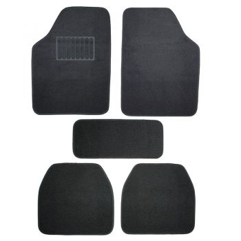 Πατάκια Αυτοκινήτου Universal Μοκέτα Luxury Μαύρο 5 Τεμάχια