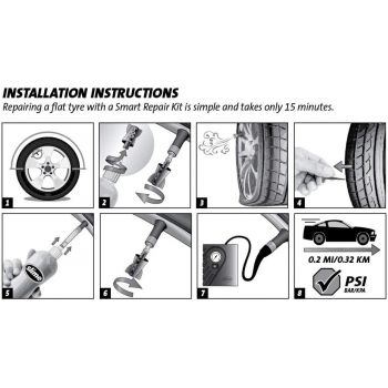 Κομπρεσέρ -  Κομφλέρ Αέρος Αυτοκινήτου Slime 12V Με Μανόμετρο Και Σφραγιστικό Ελαστικών 473ml