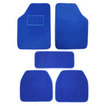 Πατάκια Αυτοκινήτου Universal Μοκέτα Luxury Μπλε 5 Τεμάχια