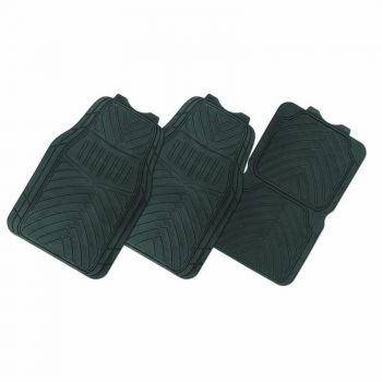 Πατάκια Αυτοκινήτου Universal Από Λάστιχο Easy Go Μαύρα 4 Τεμάχια