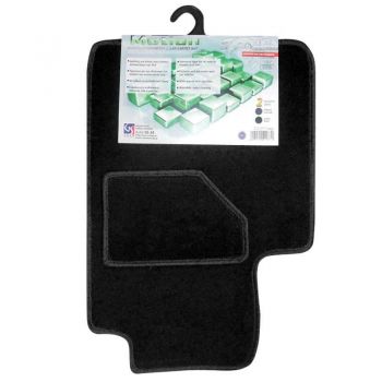 Πατάκια Αυτοκινήτου Universal Μοκέτα Motion Μαύρο 2 Τεμάχια