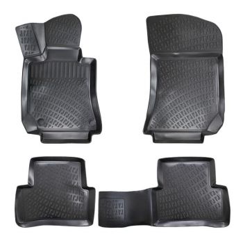 Πατάκια Σκαφάκια 3D Από Λάστιχο TPE Για Mercedes E-Class W212/W207/CLS W218/S Class W222 Rizline 4 Τεμάχια Μαύρα