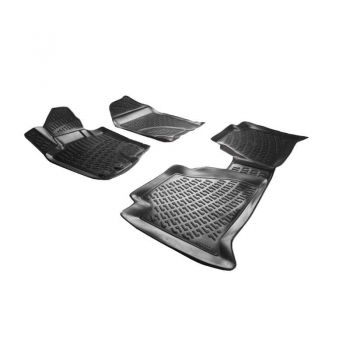 Πατάκια Σκαφάκια 3D Από Λάστιχο TPE Για Nissan Navara D40 2005-2014 / D23 2014- Rizline 4 Τεμάχια Μαύρα