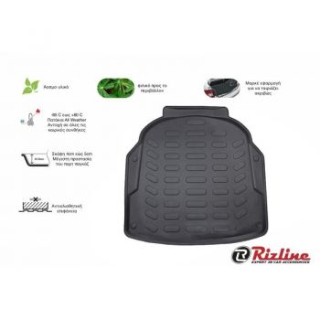 Πατάκι Πορτ-Παγκάζ 3D Σκαφάκι Από Λάστιχο TPE Για Mercedes-Benz E-Class W212 2009-2015 Πλαστικό Πλαϊνό Κάλυμμα(ΡSΕΤLΙ) Μαύρο Rizline