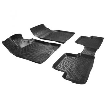 Πατάκια Σκαφάκια 3D Από Λάστιχο TPE Για Nissan Micra K13 2010-2017 Rizline 4 Τεμάχια Μαύρα