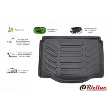 Πατάκι Πορτ-Παγκάζ 3D Σκαφάκι Από Λάστιχο TPE Για Opel Μokka 2012-2019 Μαύρο Rizline