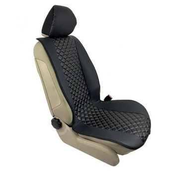 Πλατοκαθίσματα Μπροστινά Δερματίνη Royal Μαύρο 2 Τεμάχια