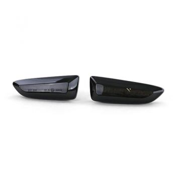 Πλαϊνά Φλας Φτερού Για Opel Astra J 10-16 / Astra K 16+ / Insignia B 17+ / Zafira C 11-16 / Crossland X 19+ Led Dynamic Smoke 2 Τεμάχια