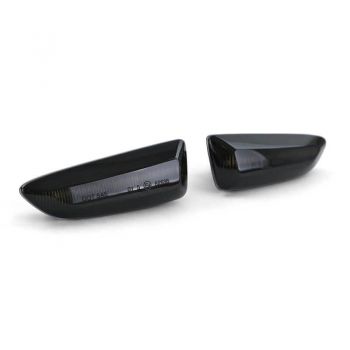 Πλαϊνά Φλας Φτερού Για Opel Astra J 10-16 / Astra K 16+ / Insignia B 17+ / Zafira C 11-16 / Crossland X 19+ Led Dynamic Smoke 2 Τεμάχια