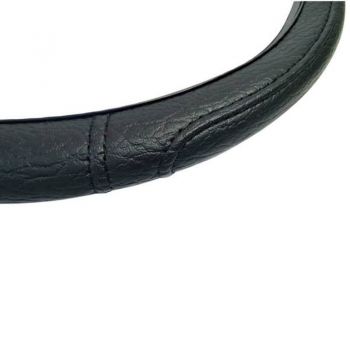 Κάλυμμα Τιμονιού Αυτοκινήτου Δερματίνη Με Γαζιά Μαύρο Large 40cm