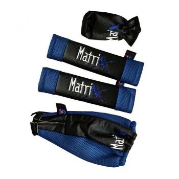 Κάλυμμα Τιμονιού Αυτοκινήτου Δερματίνη Matrix Μπλε Medium 38cm