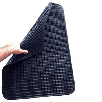 Πατάκια Αυτοκινήτου Universal Από Λάστιχο Διπλής Όψεως Μαύρα 2 Τεμάχια