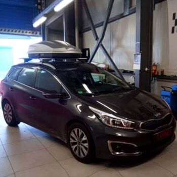 Μπαγκαζιέρα Οροφής Cube 370L Silver Με Μονό Άνοιγμα