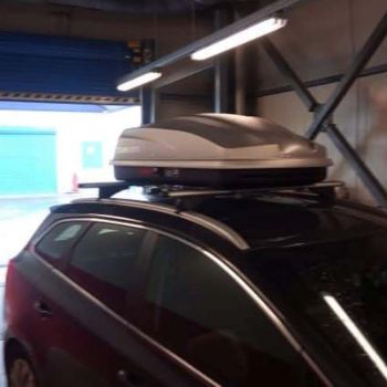 Μπαγκαζιέρα Οροφής Cube 370L Silver Με Μονό Άνοιγμα