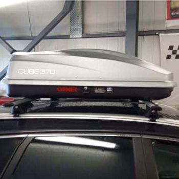 Μπαγκαζιέρα Οροφής Cube 370L Silver Με Μονό Άνοιγμα