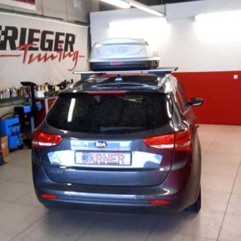 Μπαγκαζιέρα Οροφής Cube 370L Silver Με Μονό Άνοιγμα