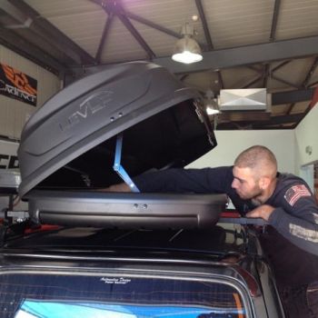 Μπαγκαζιέρα Οροφής Cube 470L Μαύρη Με Μονό Άνοιγμα