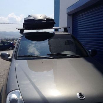 Μπαγκαζιέρα Οροφής Cube 470L Μαύρη Με Μονό Άνοιγμα