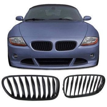 Καρδιές Μάσκας Για Bmw Z4 E85 / E86 02-08 Μαύρο Γυαλιστερό 2 Τεμάχια