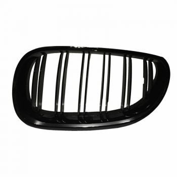 Καρδιές Μάσκας Για Bmw 5 E60 03-11 M4 Look Με Διπλή Γρίλια Μαύρο Γυαλιστερό 2 Τεμάχια