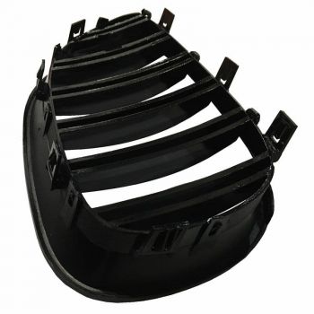 Καρδιές Μάσκας Για Bmw 5 E60 03-11 M4 Look Με Διπλή Γρίλια Μαύρο Γυαλιστερό 2 Τεμάχια