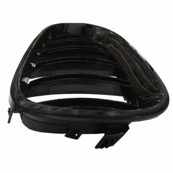 Καρδιές Μάσκας Για Bmw 5 E60 03-11 M4 Look Με Διπλή Γρίλια Μαύρο Γυαλιστερό 2 Τεμάχια